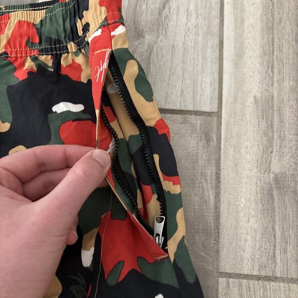 Air JORDAN Flight Heritage Tan Red Green Black Camo Cargo Pocket Pant Men Sz M - Picture 7 of 12